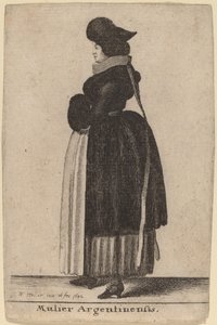 Argentinian Woman by Wenceslaus Hollar