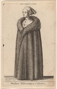 Irish or Hibernian Woman by Wenceslaus Hollar