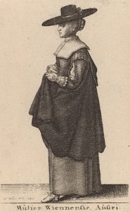 Viennese Woman, 1643 by Wenceslaus Hollar
