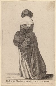 Noble Englishwoman in Winter Dress by Wenceslaus Hollar