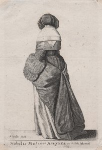 Noble Englishwoman in Winter Dress