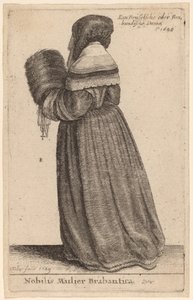 Noble Woman of Brabant by Wenceslaus Hollar