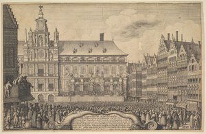 Proclamation of the Treaty of Munster, 1648 by Wenceslaus Hollar