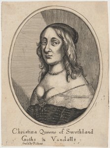 Queen Christina by Wenceslaus Hollar