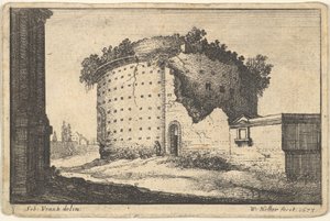 Ruins of a Round Building by Wenceslaus Hollar