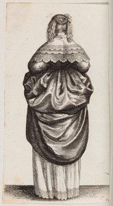 Woman Seen from Behind by Wenceslaus Hollar