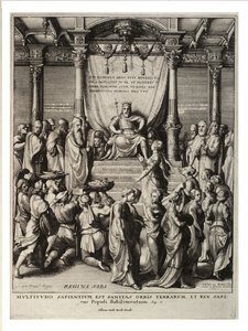 Solomon and the Queen of Sheba (State 3) by Wenceslaus Hollar