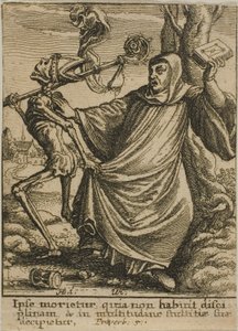 The Abbott and Death by Wenceslaus Hollar