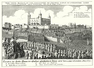 The Execution of Thomas Wentworth, 1st Earl of Strafford, 1641 by Wenceslaus Hollar