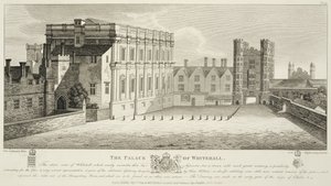The Palace of Whitehall, from a drawing in the Pepysian Library, Cambridge by Wenceslaus Hollar