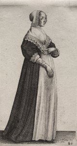 The Woman with a High Neckcloth by Wenceslaus Hollar