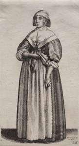 The Woman with Gloves by Wenceslaus Hollar