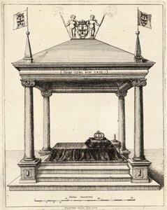 Tomb of Prince Theodosio de Bragança (State 2) by Wenceslaus Hollar