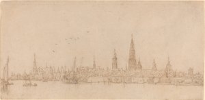 View of Antwerp by Wenceslaus Hollar