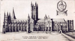 View of Canterbury Cathedral from the South, c.1638-66 by Wenceslaus Hollar