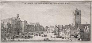 View of London: New Palace Yard with Westminster Hall, and the Clock House by Wenceslaus Hollar