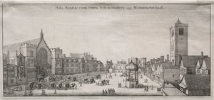 View of London: New Palace Yard with Westminster Hall, and the Clock House by Wenceslaus Hollar