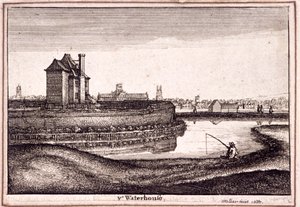 View of the Area around New River Head, Finsbury, London by Wenceslaus Hollar
