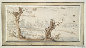 Willows on the River Rur by Wenceslaus Hollar