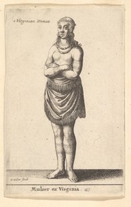 Woman of Virginia by Wenceslaus Hollar