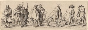 Eight Beggars by Wenceslaus Hollar after Jacques Callot