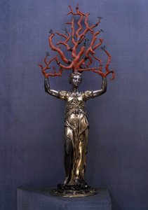 Daphne transformed into laurel, gold silver and coral, mannerism, Wentzel Jamnitzer by Wenzel I Jamnitzer