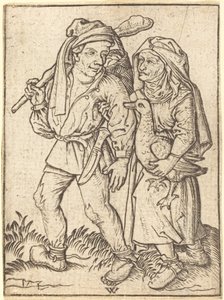 Farmer and Wife with Goose by Wenzel von Olmutz after Master of the Housebook
