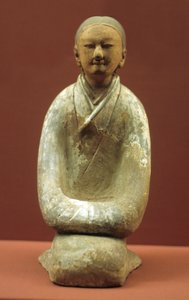 Woman Sitting on Her Heels, 206 BC-8 AD by Western Han Dynasty Chinese School