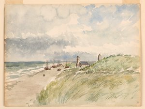 The Shore at Kativigh, Holland, August 21, 1887 by Whitney Warren Jr.