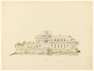 Elevation toward Polo Grounds, Clubhouse, Newport, Rhode Island and Golf Club