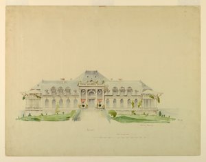 Front Elevation of the Newport Country Club, Harrison Avenue, Newport, Rhode Island by Whitney Warren Jr.