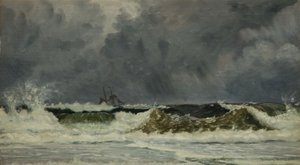 Rough Weather - The Coast of Jutland by Whitworth Wallis