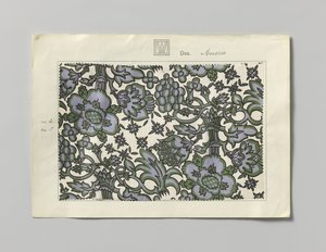 Sample with printed silk, design Aussee