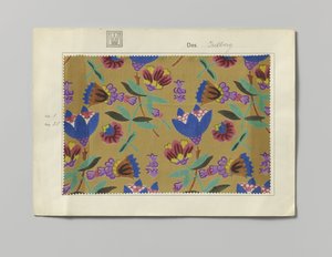 Sample with Printed Silk, Design Iselberg