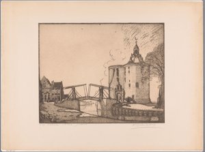 View of the Drommedaris in Enkhuizen