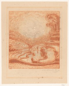 Rice Fields in Bali by Wijnand Otto Jan Nieuwenkamp (signed by artist)