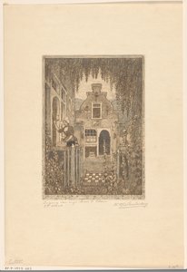 Woman in Traditional Dress Knocking on a Front Door in Edam