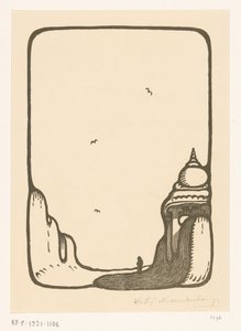 Road Leading to a Temple Gate in Madurai by Wijnand Otto Jan Nieuwenkamp (signed by artist)