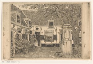 Courtyard of Loo in Haarlem by Wijnand Otto Jan Nieuwenkamp
