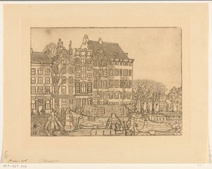 Houses on Prins Hendrikkade in Amsterdam by Wijnand Otto Jan Nieuwenkamp