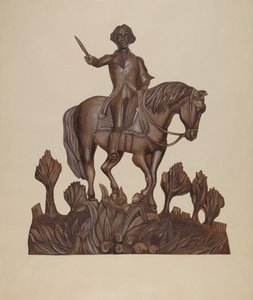 George Washington on Horseback by Wilbur M Rice