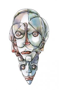 Multiple Abstract Faces by Wildemar Doomgriever