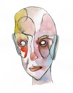 Thoughtful Abstract Portrait by Wildemar Doomgriever