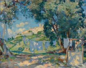A Light Breeze, Biot, Provence by Wilfred Gabriel de Glehn
