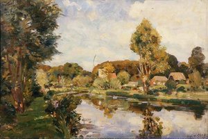 The Avon near Great Dunford by Wilfred Gabriel de Glehn