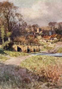 View of Sutton Village by Wilfrid Williams Ball