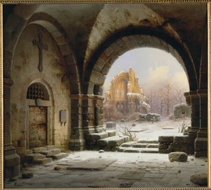 Ruins of the Abbey of Heisterbach, Rhineland by Wilhehm Steuerwaldt