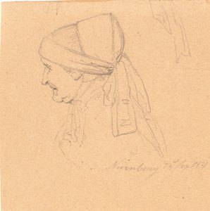 Head of an Old Woman. Profile to the Left