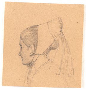 Head of a Young Woman. Profile to the Left by Wilhelm Bendz