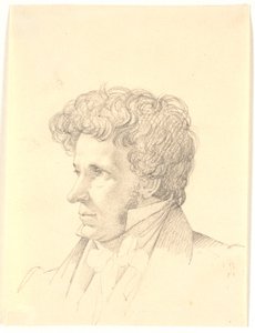 Male Portrait. Profile to the Left by Wilhelm Bendz
